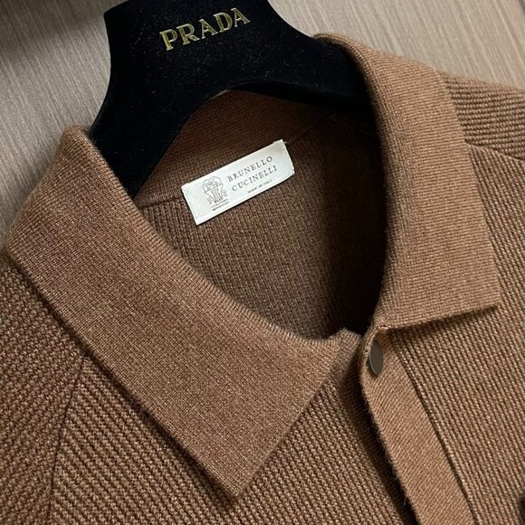 Brunello Cucinelli lapel knitted sweater coat - Picture 2 of 7